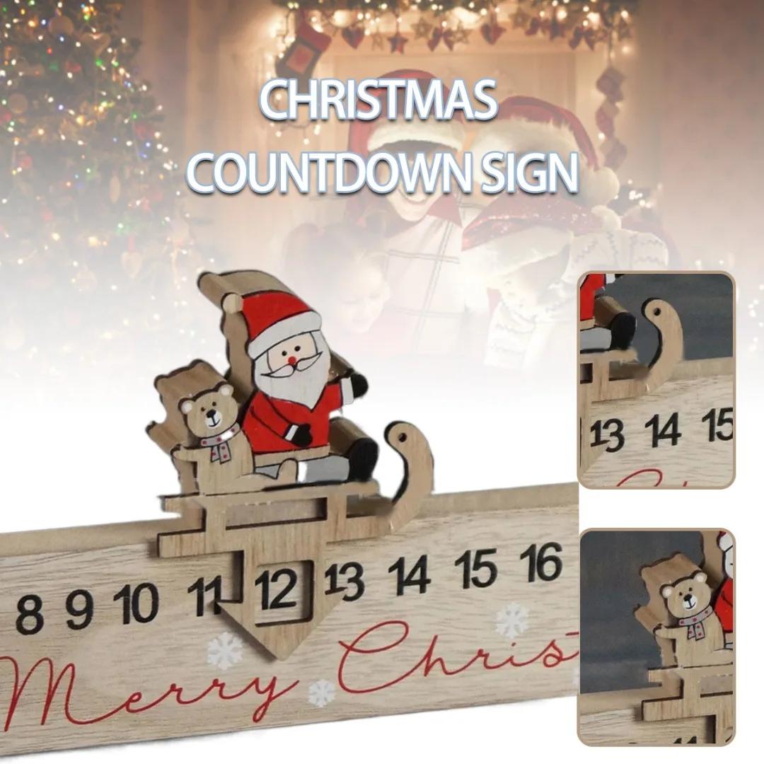 Christmas Countdown Calendar Santa Claus Slider Interesting Wooden Advent Calendar Record Date for Christmas